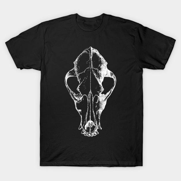 Wolf Skull T-Shirt by tommartinart